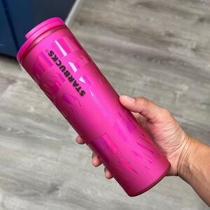 Starbucks 16 Fl. Oz. Pink Travel Hot or Cold Tumbler